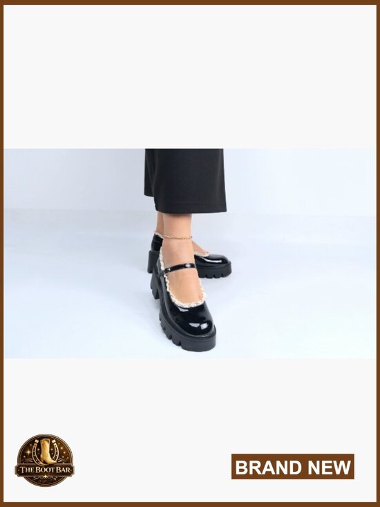 Women\'s Platform Mary Jane Pumps Chunky Heel Dress Shoes Adjustable Strap